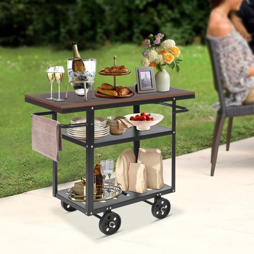 Rolling bar cart industrial - bar,